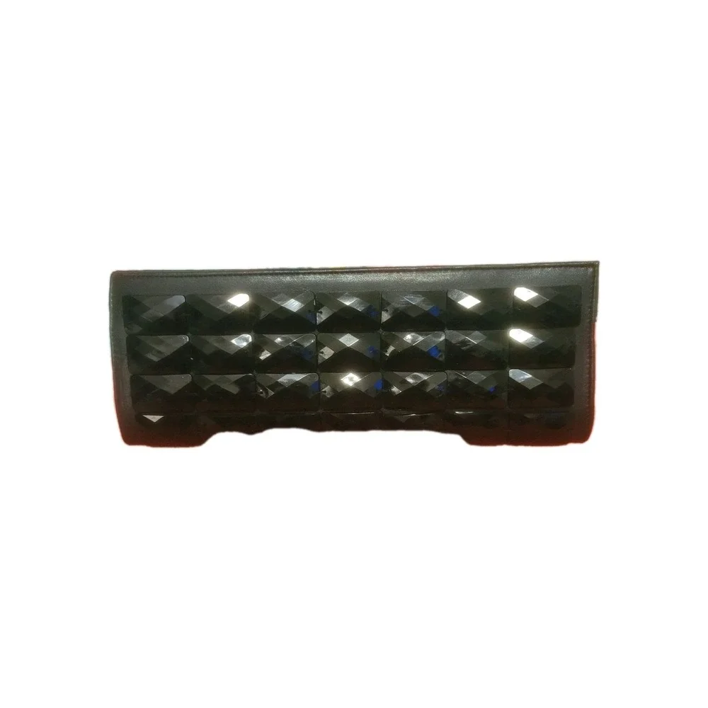 Vintage Joan Rivers Classic‎ Collection Black Faceted Gem Tile Clutch Purse QVC